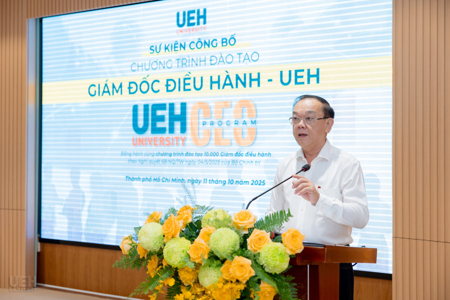 GS.TS Nguyễn Đông Phong, nguyên Chủ tịch Hội đồng Đại học Kinh tế TPHCM. Ảnh: UEH. zan-2937.jpg