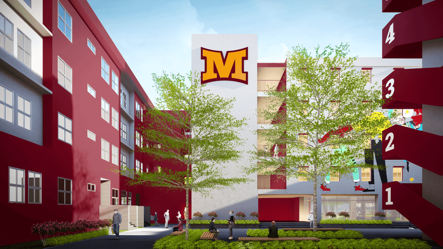 Kí túc xá mới tại Trường Đại học Công nghệ Miền Đông dự kiến khởi công trong năm 2026. Ảnh: MIT.
