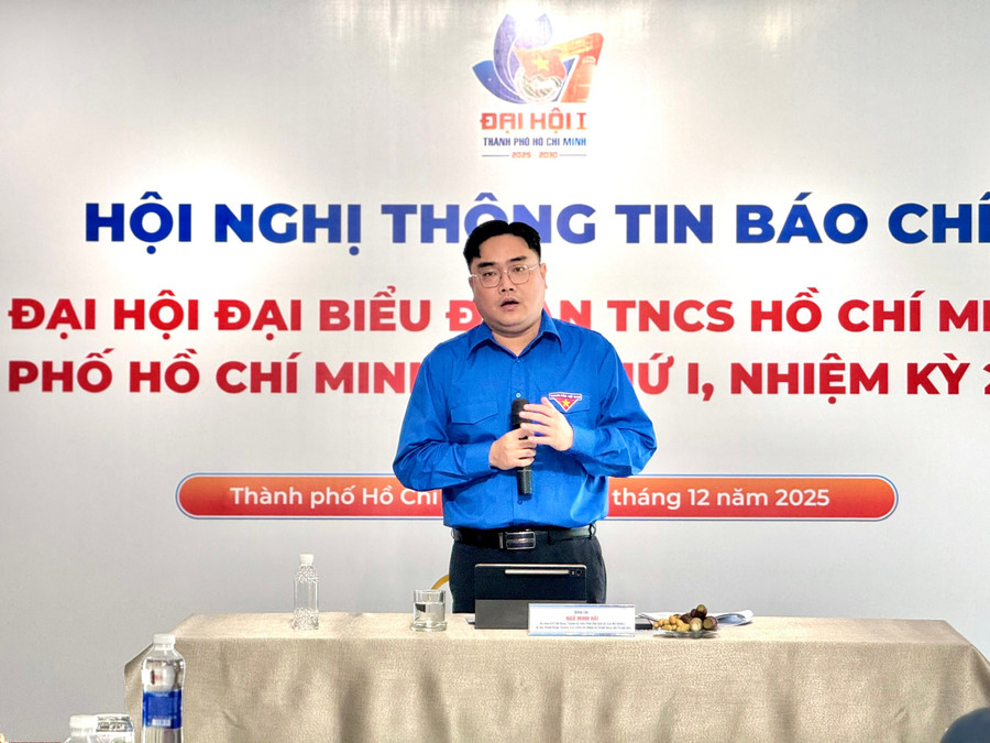 Anh Ngô Minh Hải - Bí thư Thành đoàn TPHCM. Ảnh: Thùy Linh. 