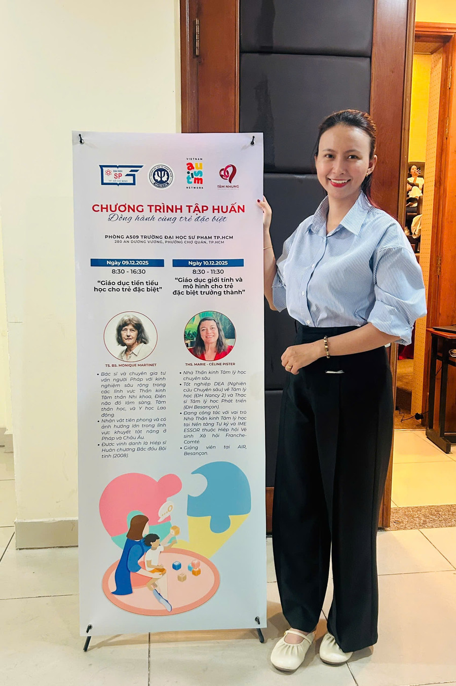 Cô Thu tham gia chương trình tập huấn trau dồi chuyên môn. Ảnh: NVCC. 350578030131955021.jpg