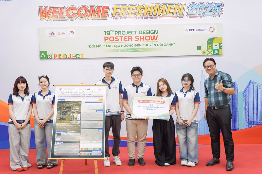 Dự án Sand Alert của nhóm sinh viên Trường Đại học Kinh tế - Tài chính TPHCM. Ảnh: UEF. 