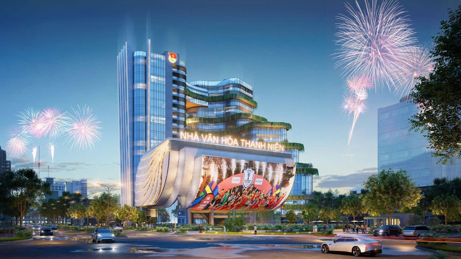 Phối cảnh Nhà Văn hóa Thanh niên TPHCM mới.