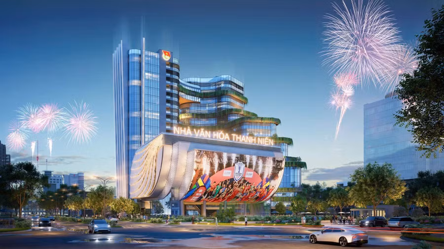 Phối cảnh Nhà Văn hóa Thanh niên TPHCM mới.