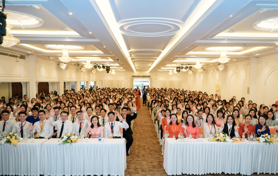Không khí vui tươi tại buổi lễ khai giảng năm học mới của Trường Cao đẳng Đại Việt Sài Gòn. Ảnh: NTCC. dsc5468.jpg