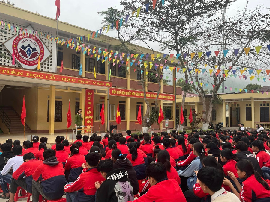 Trường THCS Sơn Điện (xã Sơn Điện, tỉnh Thanh Hóa). Ảnh: NTCC. 