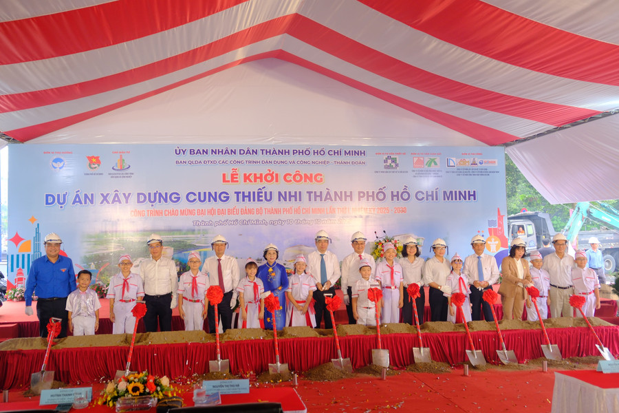 Lễ khởi công Dự án Cung Thiếu nhi TPHCM. Ảnh: Thành đoàn TPHCM. dscf6853-min.jpg