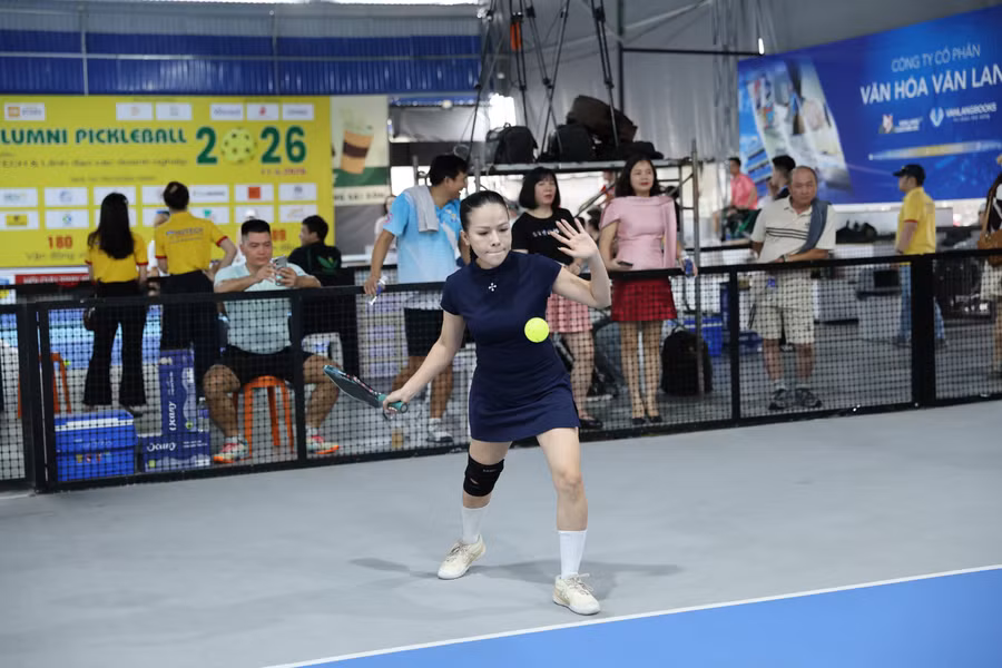 Vận động viên trong giờ thi đấu. Ảnh: HUTECH. 