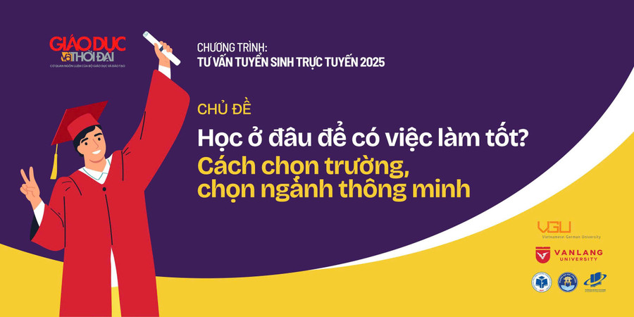 Buổi giao lưu trực tuyến chủ đề “Học ở đâu để có việc làm tốt? - Cách chọn trường, chọn ngành thông minh” diễn ra từ 9h00 ngày 8/7.