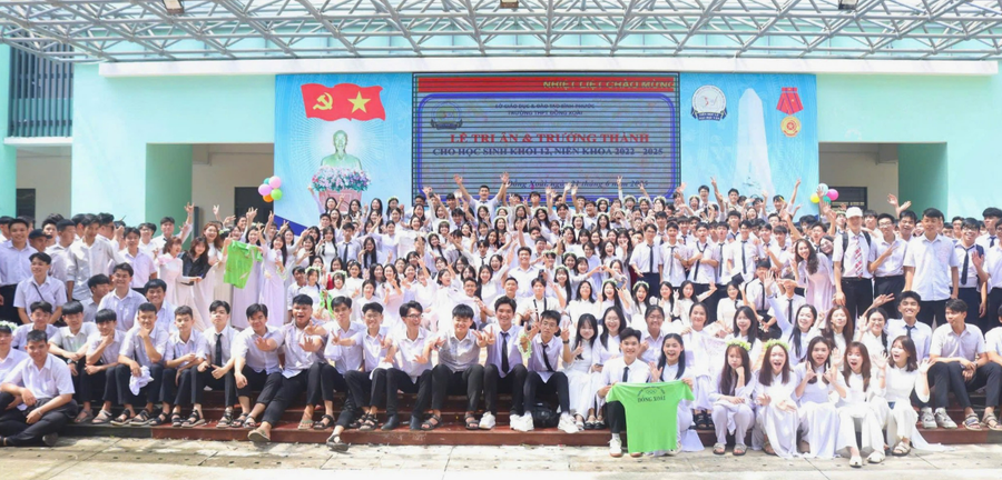 Học sinh Trường THPT Đồng Xoài sẵn sàng bước vào kỳ thi lớn. Ảnh: NTCC. screenshot-2025-06-24-150729.png