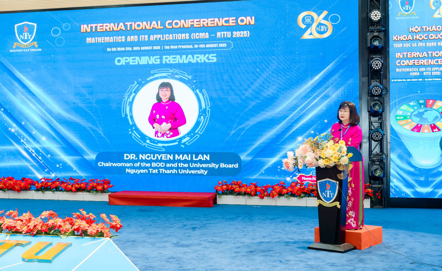 TS Nguyễn Mai Lan phát biểu khai mạc. Ảnh: NTTU. ts-nguyen-mai-lan-phat-bieu-khai-mac-hoi-thao.jpg