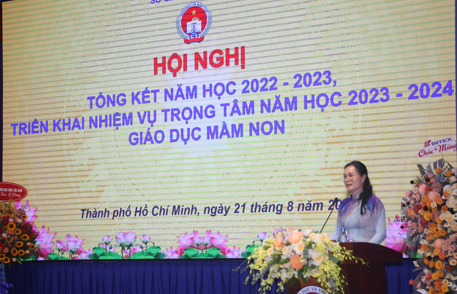 Bà Lê Thụy Mỵ Châu phát biểu tại Hội nghị. Bà Lê Thụy Mỵ Châu phát biểu tại Hội nghị.