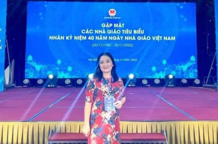 Cô giáo Hoàng Thị Thắm - GV Trường Mầm non Hương Thủy (Hương Khê, Hà Tĩnh). Cô giáo Hoàng Thị Thắm - GV Trường Mầm non Hương Thủy (Hương Khê, Hà Tĩnh).