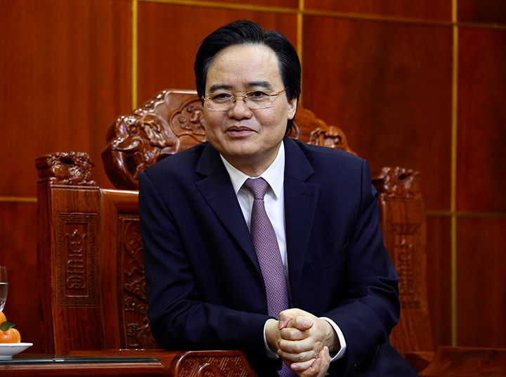 Bộ trưởng Phùng Xuân Nhạ chia sẻ tại buổi tiếp đón.