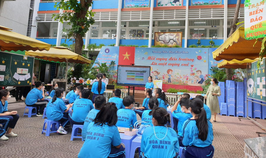 Trường tiểu học Hoà Bình luôn đẩy mạnh các hoạt động trải nghiệm hướng nghiệp cho học sinh. Trường tiểu học Hoà Bình luôn đẩy mạnh các hoạt động trải nghiệm hướng nghiệp cho học sinh.