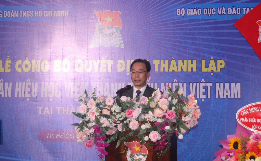 Thứ trưởng Hoàng Minh Sơn phát biểu tại buổi lễ công bố.