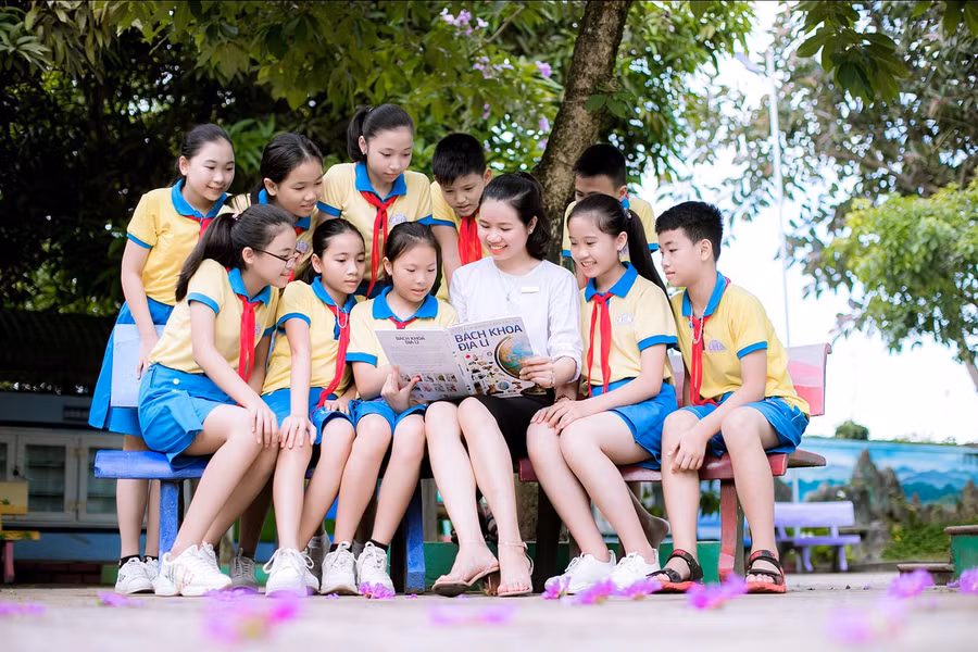 Không gian thư viện xanh tại Trường Tiểu học thị trấn Đức Thọ (Hà Tĩnh).