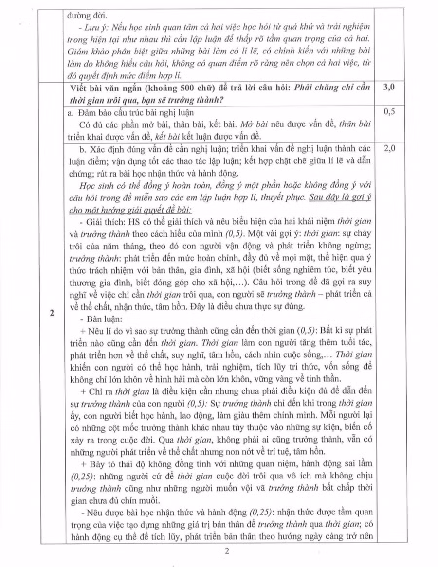 TPHCM: Công bố đáp án, thang điểm chấm thi tuyển sinh lớp 10 ảnh 7