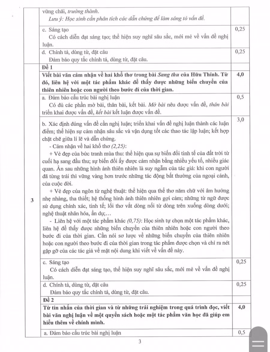TPHCM: Công bố đáp án, thang điểm chấm thi tuyển sinh lớp 10 ảnh 8