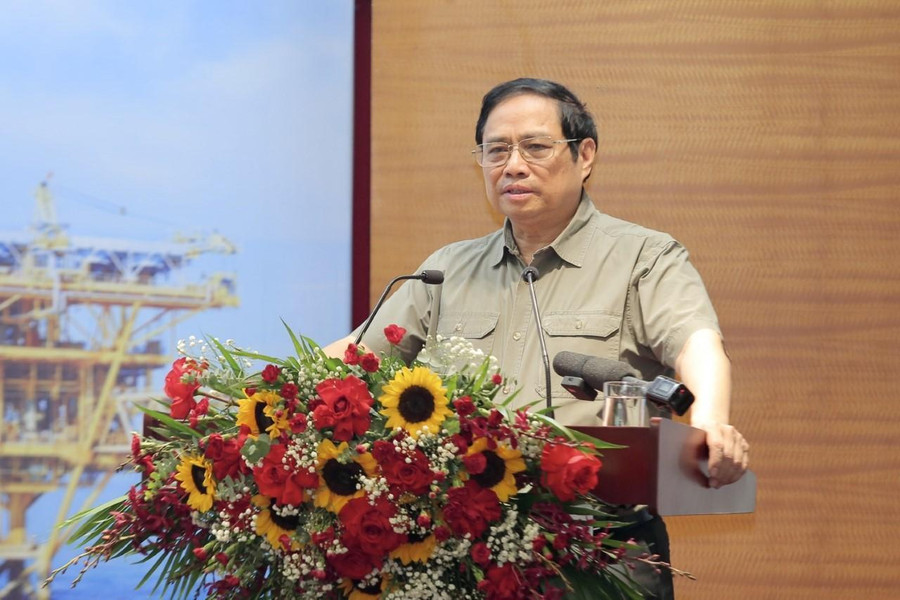 Thủ tướng Phạm Minh Chính phát biểu tại buổi làm việc.