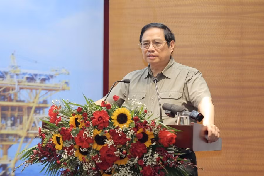 Thủ tướng Phạm Minh Chính phát biểu tại buổi làm việc.