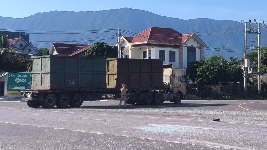 Hiện trường xảy ra vụ tai nạn.