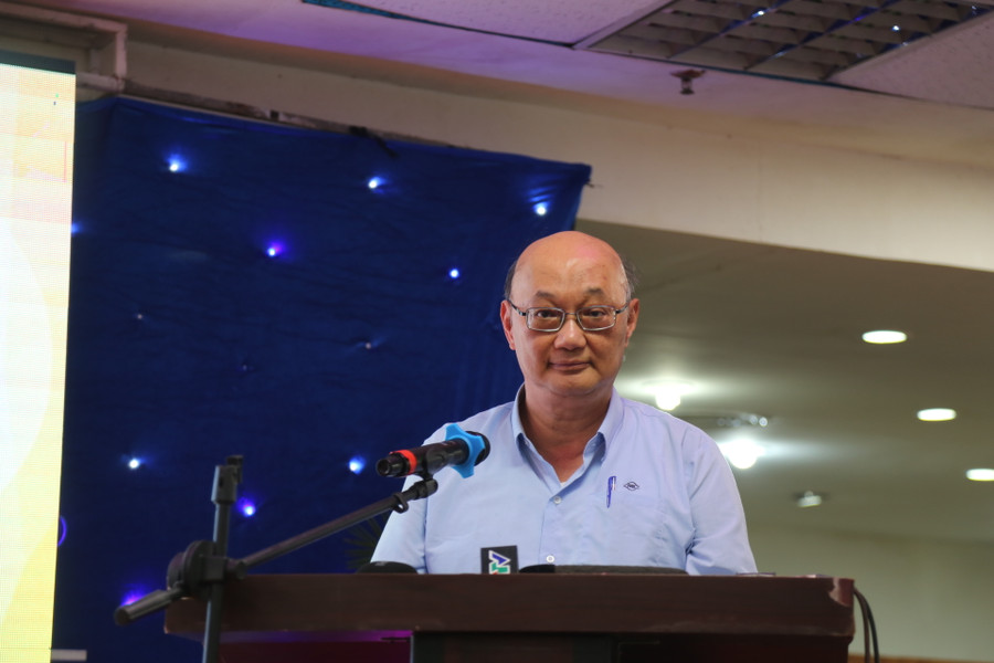 Ông Lý Tân Hoa - Phó Tổng Giám đốc Formosa Hà Tĩnh biểu dương và bày tỏ lời cám ơn đến đội ngũ cán bộ, công nhân viên đang công tác tại doanh nghiệp.