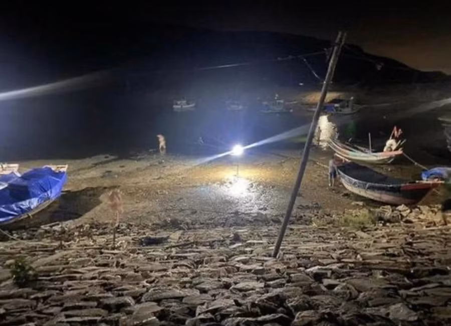 Khu vực tìm thấy thi thể cháu H. 