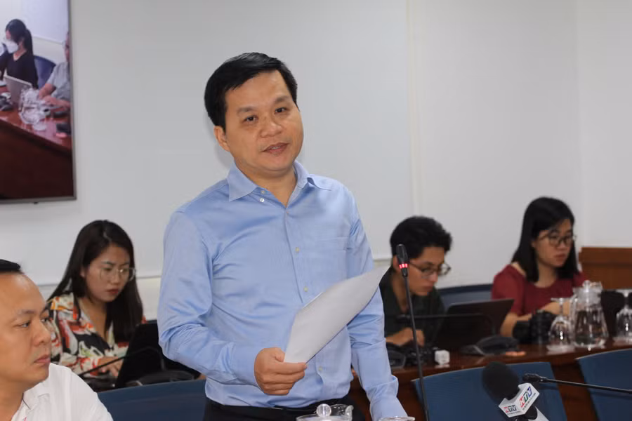 Ông Nguyễn Hồng Tâm thông tin tại buổi họp báo.