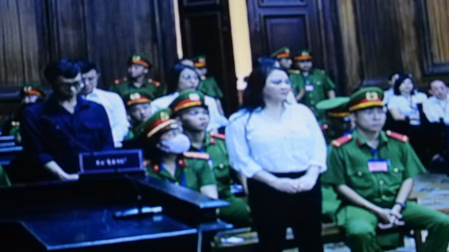 Bà Nguyễn Phương Hằng tại tòa.