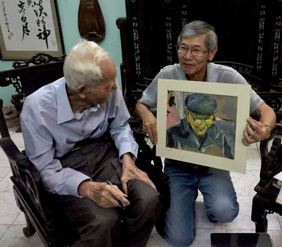 Nhà giáo Nguyễn Bá Đạm ngắm mình một thưở… Nhà giáo Nguyễn Bá Đạm ngắm mình một thưở…