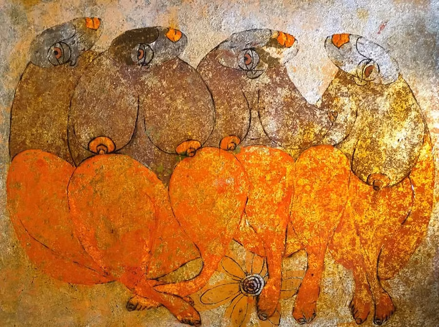 Tác phẩm "Điệu" của họa sĩ Nguyễn Vĩnh Thịnh