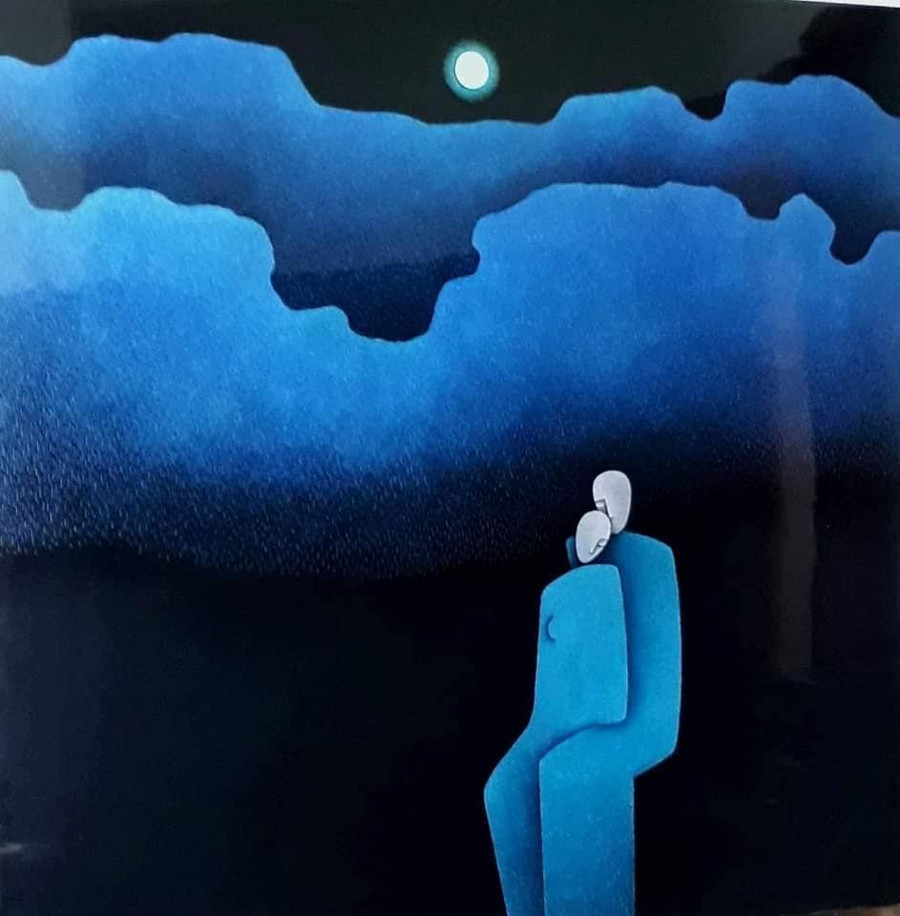 Tác phẩm "Trăng 5" của họa sĩ Bùi Quang Thắng