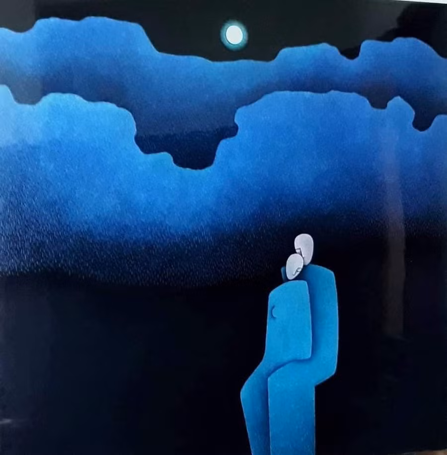 Tác phẩm "Trăng 5" của họa sĩ Bùi Quang Thắng