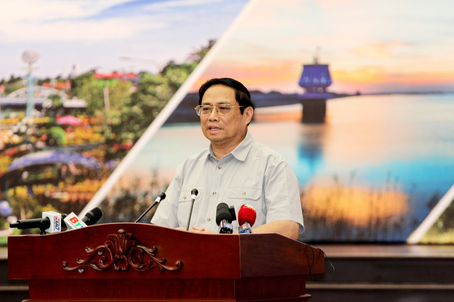 Thủ tướng Phạm Minh Chính phát biểu tại hội nghị. Thủ tướng Phạm Minh Chính phát biểu tại hội nghị.