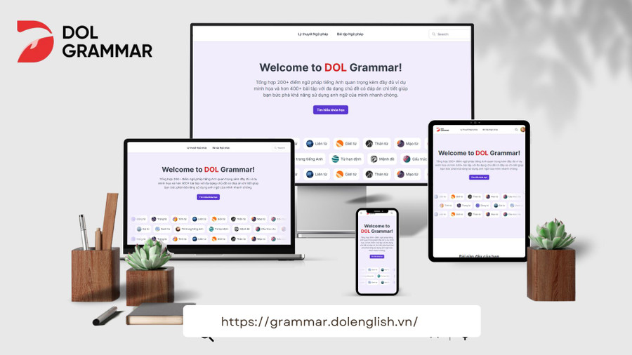 Giao diện website của DOL Grammar hiện đại, thân thiện người dùng - Ảnh: V.SAN. Giao diện website của DOL Grammar hiện đại, thân thiện người dùng - Ảnh: V.SAN.