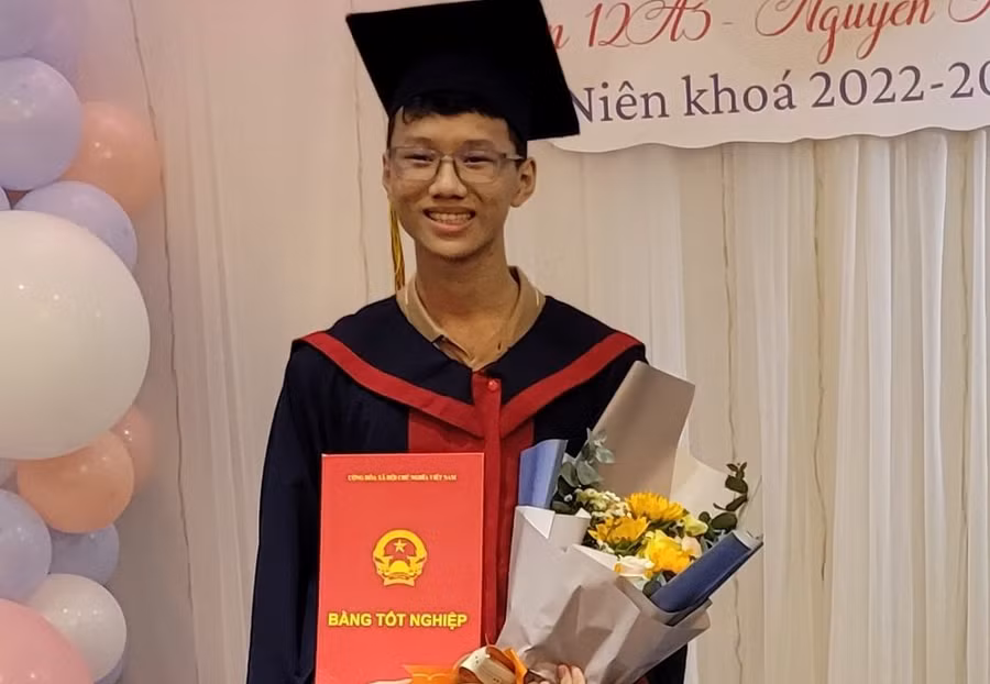 Vũ Hoàng Lương Huy, Thủ khoa khối A01. Ảnh: NVCC.