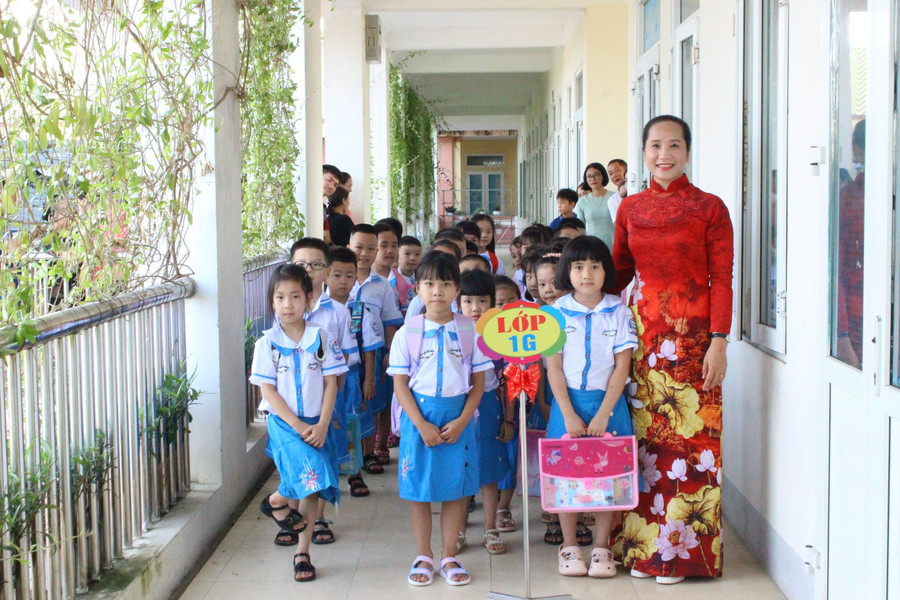 Ngay trong ngày đầu tiên, các em học sinh sẽ được giáo viên đưa vào lớp và xếp chỗ ngồi. Ngay trong ngày đầu tiên, các em học sinh sẽ được giáo viên đưa vào lớp và xếp chỗ ngồi.