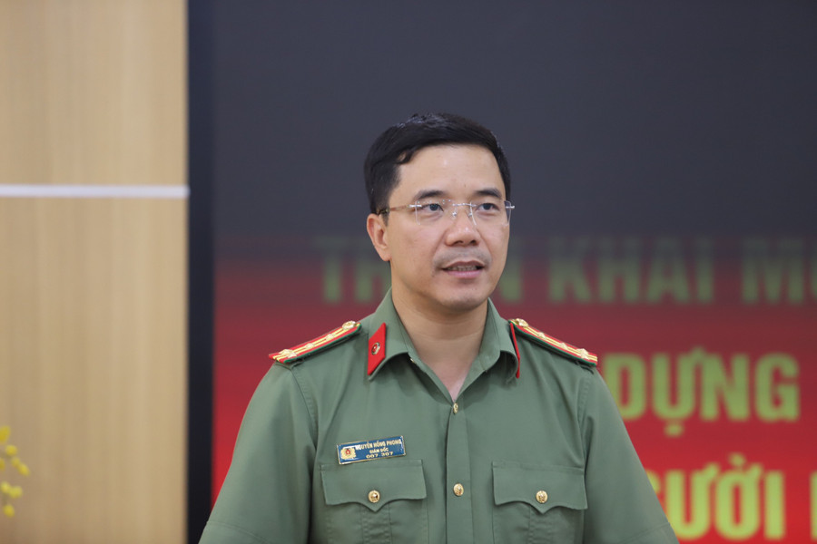 Giám đốc Công an Hà Tĩnh Nguyễn Hồng Phong phát biểu tại hội nghị. Giám đốc Công an Hà Tĩnh Nguyễn Hồng Phong phát biểu tại hội nghị.