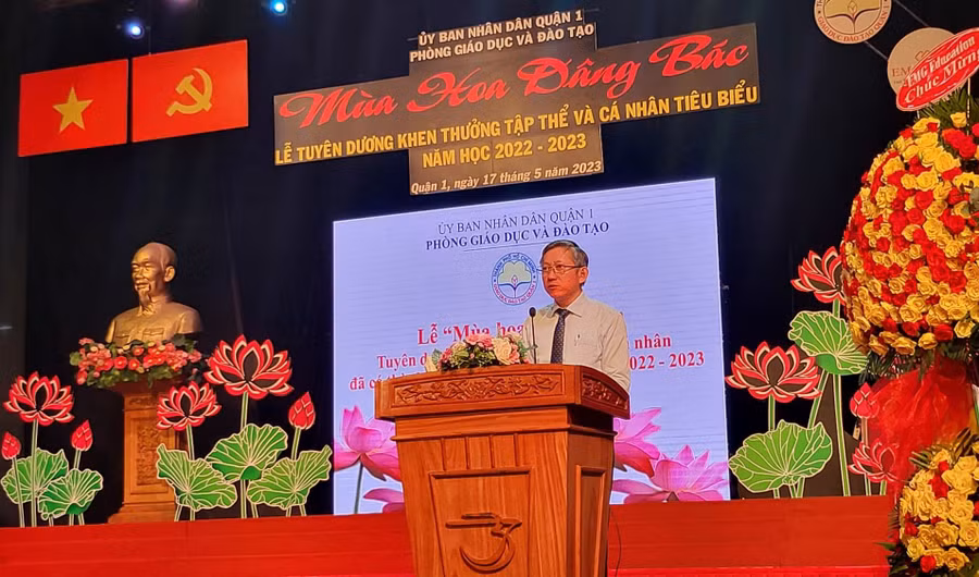 Ông Dương Trí Dũng phát biểu tại buổi lễ.