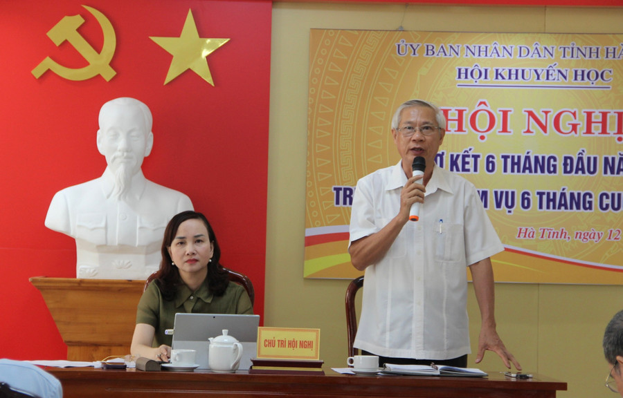 Hội nghị sơ kết 6 tháng đầu năm Hội Khuyến học Hà Tĩnh.