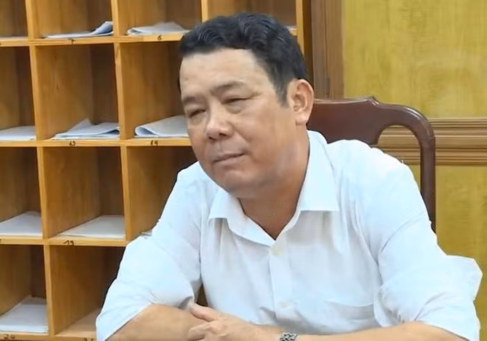 Ông Nguyễn Văn Sướng tại cơ quan công an. Ảnh: Công an cung cấp