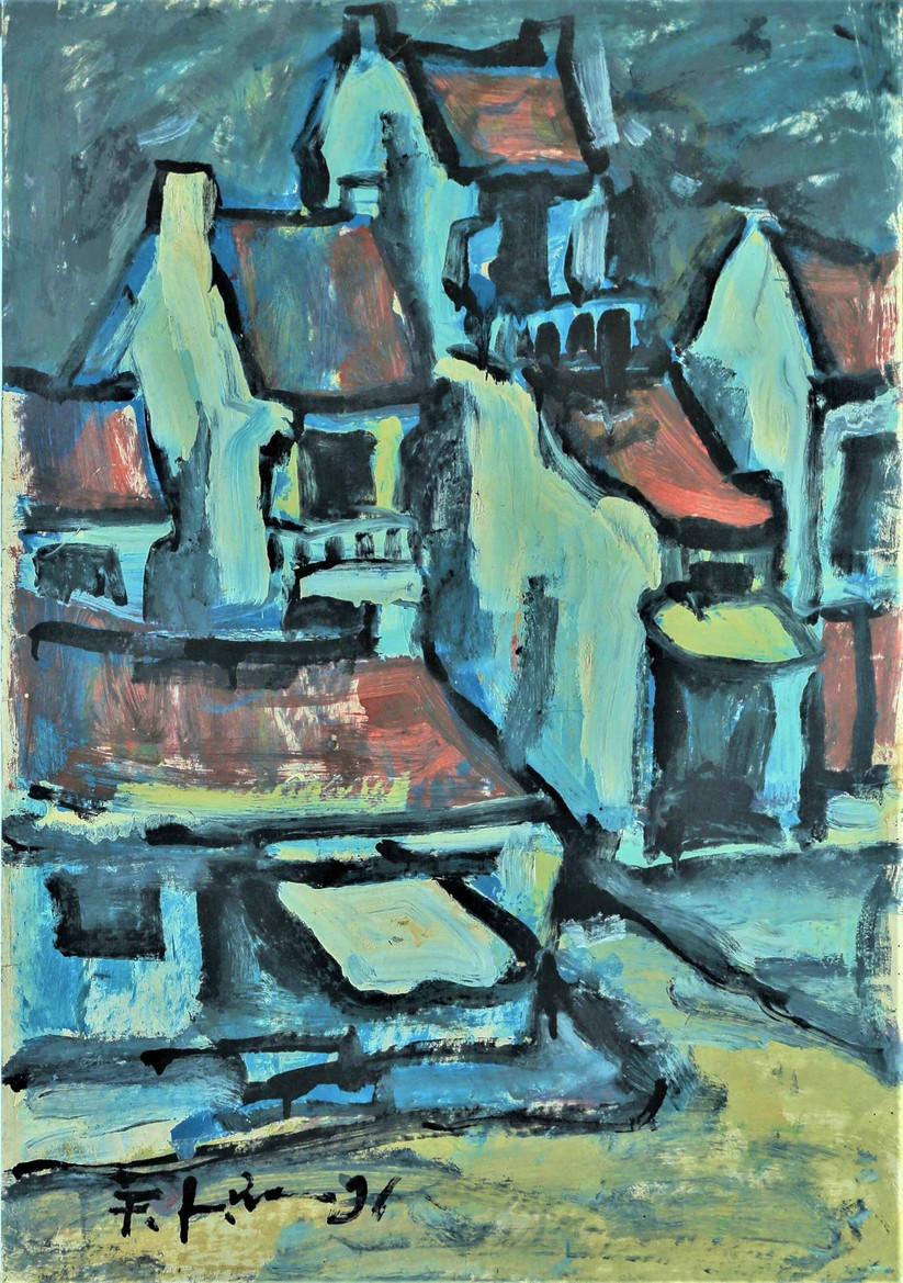 Vẻ đẹp của Phố trong tranh Phạm Lực Vẻ đẹp của Phố trong tranh Phạm Lực