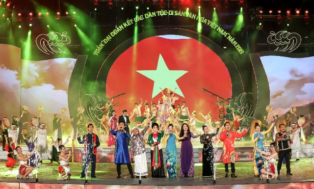 Màn biểu ciễn nghệ thuật chào mừng tuần “Đại đoàn kết các dân tộc - Di sản văn hóa Việt Nam” năm 2019.