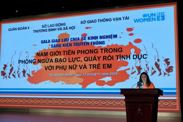 Bà Elisa Fernandez, Trưởng văn phòng UN Women tại Việt Nam phát biểu tại Hội thảo. Bà Elisa Fernandez, Trưởng văn phòng UN Women tại Việt Nam phát biểu tại Hội thảo.