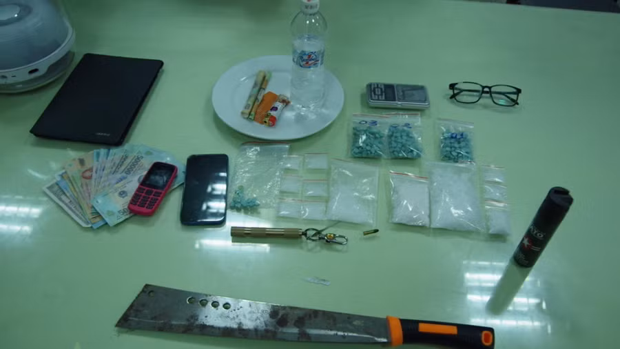 Tang vật vụ án. Ảnh: Quang Anh.