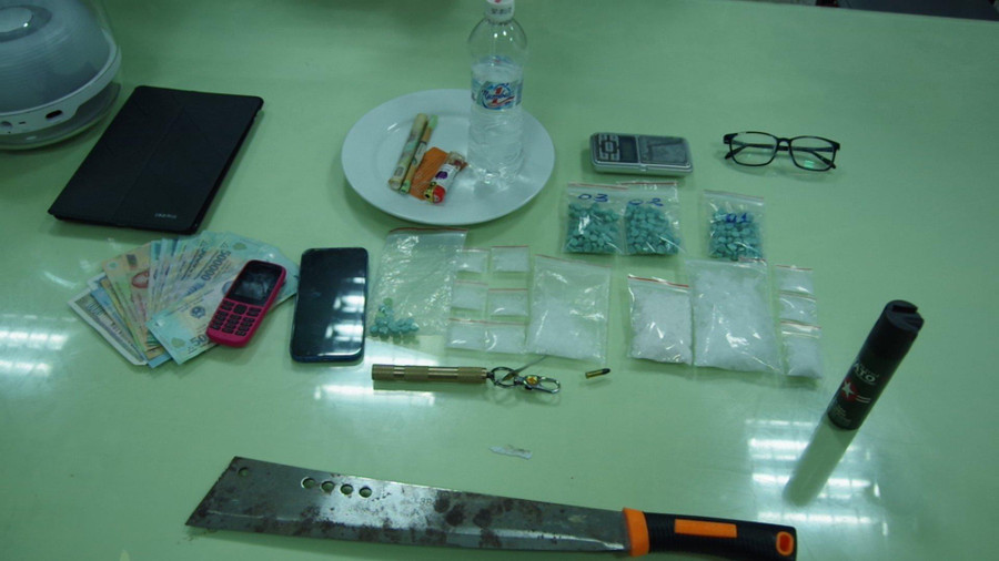 Tang vật vụ án. Ảnh: Quang Anh.