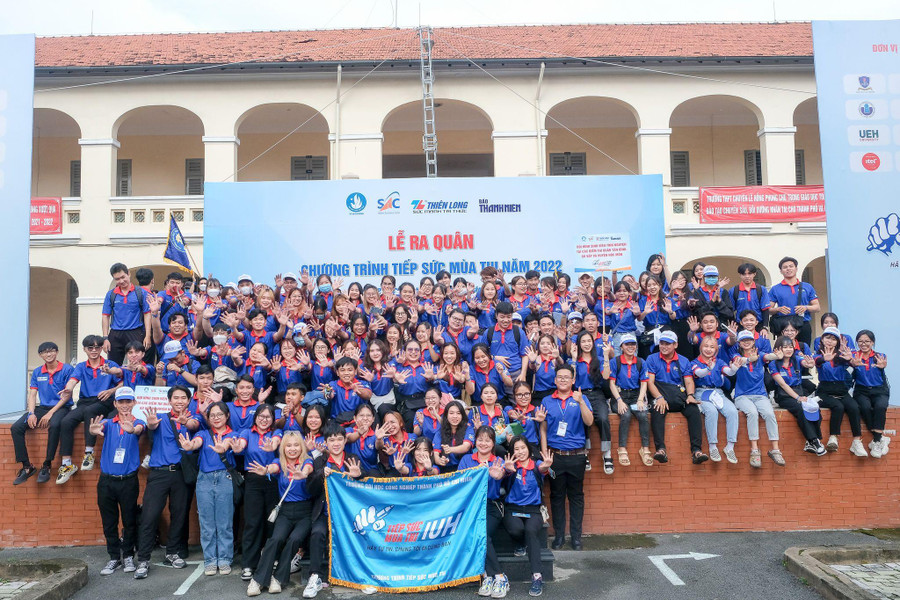 Sinh viên Trường Đại học Công nghiệp TPHCM sẵn sàng "Tiếp sức mùa thi 2022". Ảnh: CLB Kỹ năng IUH. Sinh viên Trường Đại học Công nghiệp TPHCM sẵn sàng "Tiếp sức mùa thi 2022". Ảnh: CLB Kỹ năng IUH.