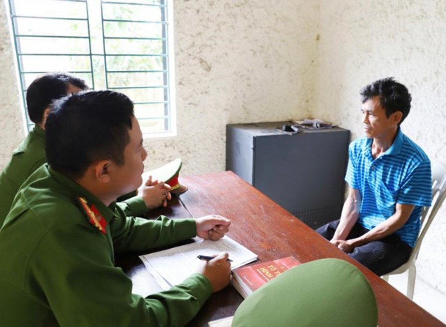 Nguyễn Đăng Viện tại cơ quan điều tra. (Ảnh: Công an Hà Tĩnh). Nguyễn Đăng Viện tại cơ quan điều tra. (Ảnh: Công an Hà Tĩnh).