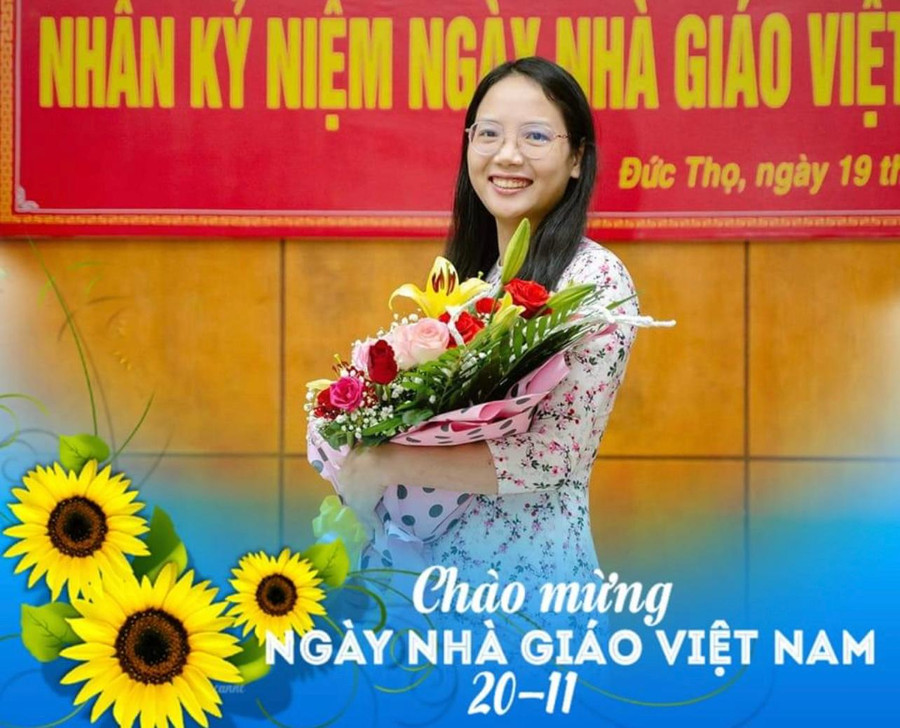 Cô giáo Nguyễn Thị Như Ý - GV môn tiếng Anh, Trường THCS Hoàng Xuân Hãn, huyện Đức Thọ, Hà Tĩnh.