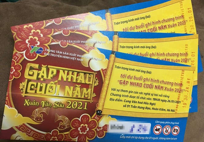 Lộ vé mời ghi hình Táo quân 2021 ảnh 1 Lộ vé mời ghi hình Táo quân 2021 - ảnh 1